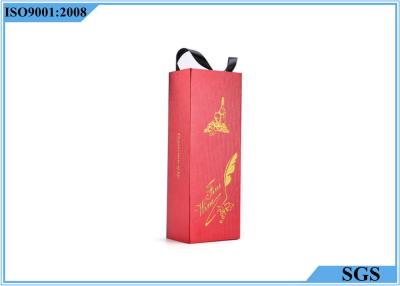 China Red Wine Bottle Foldable Gift Boxes Creative Handheld 300g Net Weight for sale