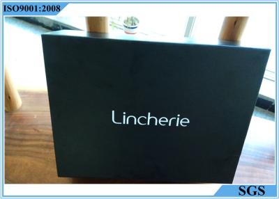 China Black Hard Paper Food Gift Boxes Offset Printing Custom Logo 32cm X 26cm X 6cm for sale