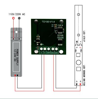 China Flash Memory Function Digital Touch Sensor Capacitive Switch Module For Bathroom Mirror for sale