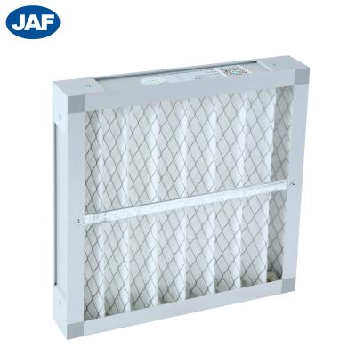 China Primary Efficient Hotels G4 Panel Air Filter Aluminum Alloy Frame Metal Pre Bent for sale