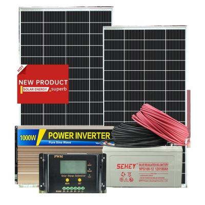 China Home Hybrid Solar System 1KW Off Grid Solar Power System Lithium Batteries For 12v Solar Systems for sale