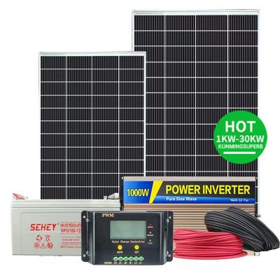 China Home Solar Panel System For 5000W Home Solar System 1KW 3KW 10KW 20KW 30KW Grounding Solar Power for sale