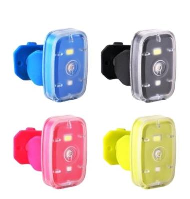 China Plastic Outdoor Sports USB Charging 11LM 16G Pink Yellow Black Blue Adjustable Five Gear Bicycle Front Waterproof Rear Lights for sale