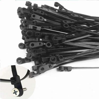 China Self Locking Nylon Screw Mount Cable Ties, 100 Pcs 150 X 4 Mm Self Locking Cable Zip Ties, for sale