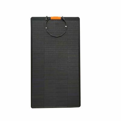 China New design flexible solar panel 150W all black etfe flexible solar panel for RV marine camping 1240*670*4 mm for sale