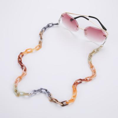 China Acrylic Colorful Sunglass Blanked Anti Slip Glasses Holder Chain Eyeglasses Neck Chain Strap Lanyard For Women for sale