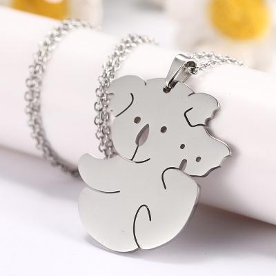 China High Quality Hot Selling Australia Jewelry Stainless Steel Koala Bear Cute Animal Cute Necklace for sale