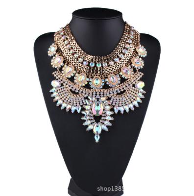 China Bohemia Bohemia Statement Women Tribal Jewelry Bling Crystal Rhinestone Necklace Ethnic Boho for sale