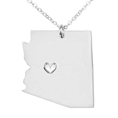 China Casual/Sporting Stainless Steel United Of America USA Texas And Different States Map Silver Gold Necklace Jewelry Blank Map Custom for sale