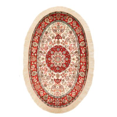 China Qom CLASSIC 2x3ft Handknotted Silk Rugs Handmade Chinese Silk Rugs Blanket Product For Sale for sale