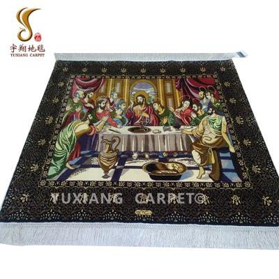 China Anti-Slip Ready To Ship China Yuxiang Handmade Silk Rug Manufacture 3*2.4ft Wall Hanging Blankets For Home Decor for sale