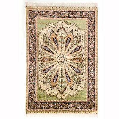 China Henan Anti-Slip Nanyang 5' x7 Traditional Handknotted Persian Silk Blanket All Over Carpet for sale