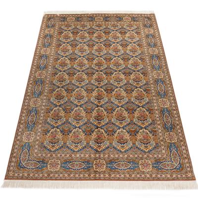 China Yuxiang Washable 6'x9' Blue Hand Knotted Rug Soft Hand - Woven Area Silk Blankets Brand New Rug for sale