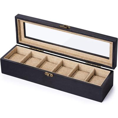 China Cheap Wooden Watch Box Factory Watch Box Wooden Watch Box Packaging Wooden Watch Box Black for sale