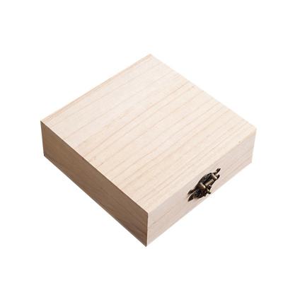 China Handmade cheap custom logo wooden packaging box lid gift small sliding wooden box for sale