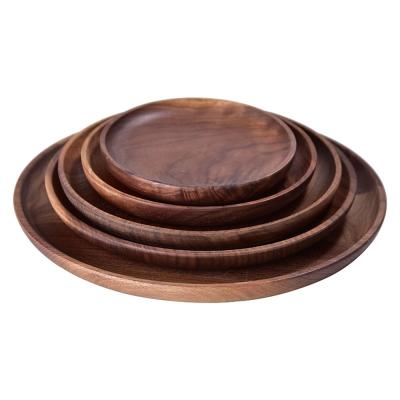 China Wholesale Japanese Wooden Fruit Dish Cup Dish Viable Rectangular Tray Household Solid Wood for sale