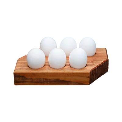 China Rustic Kitchen Decor Farmhouse Wooden Egg Holder Organizer Europe Wooden Food Tray For Eggs for sale