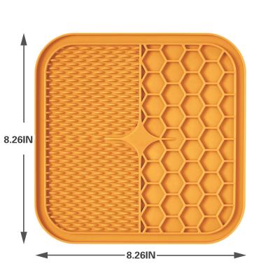 China Viable Custom LOGO Silicone Durable Dog Lick Mat Slow Cat Feeders Dog Bowl With Super 72 Suction for sale