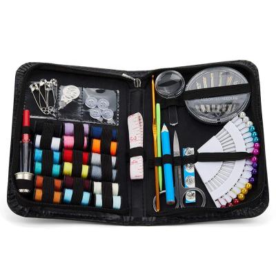 China Crocheting Kits with PU Case 87Pcs Sewing Kit Bag, Mini Travel Sewing Kit for Home Emergency Repairs for sale