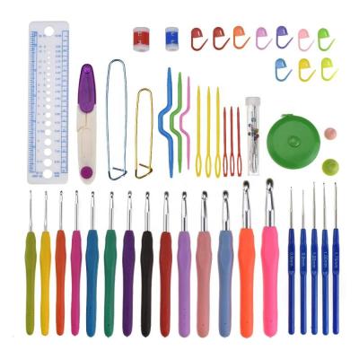 China Refillable and Crochet Hook Needle Knitting Amazon Hot Selling Interchangeable Light Weight Kit,Crochet Hooks Set With Case for sale