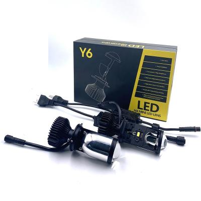 China Y6D MINI Lens Aluminum High Low Beam H4 Car LED Headlight Motorcycle Headlamp for sale