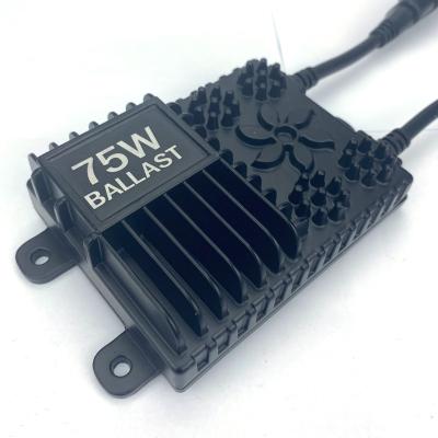 China High Power 75W Aluminum AC 9-16V HID Ballast With Black Color Shell for sale