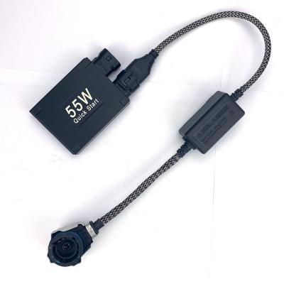 China Aluminum 55W Hot Quick Start HID Slim Ballast AC 9-16V With D2 D4 Connector Wire for sale