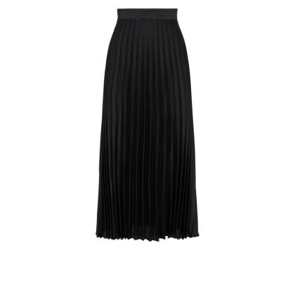 China Anti-Static Summer Midi Skirts Women Printed Elastic High Line Waist A Swing Pleated Skirt for sale