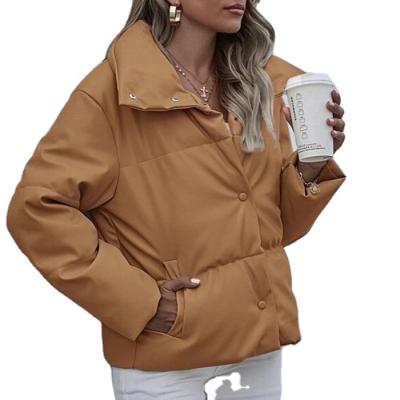 China Fashionable Women Thick High Quality Waterproof Coated Down Jacket Wholesale Stripper Winter Warmth Jackets For Ladies for sale