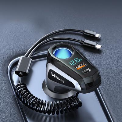 China Mobile Phone PD 100W Dual Usb Car Charger New Arrivals Top Seller Wholesale Mobile Phones QC3.0 Fast Charger Cigarette Lighter Socket for sale