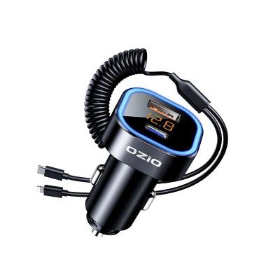 China Mobile Phone Hot Selling USB 65W Fast Charger 5V 3A PD 30W Car Charger With ISO And Type-c Port for sale