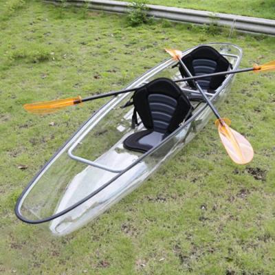 China Warter Sports Hangkong Boat Clear Bottom PC Hot Selling Transparent Canoe Kayak For Sale for sale