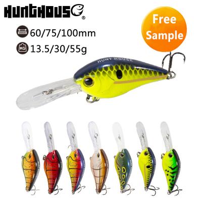 China ABS 60mm/13.5g Plastic Fishing Hard Bait Floating Lure Mini Crank Bait for sale