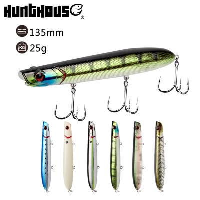 China Hunthouse Japan ABS Plastic Custom Artificial Lures In Running Floating Pencil Stick Hard Prime Snap Lure for sale