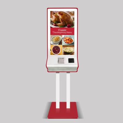 China Restaurant/Mall/Bank...32 Inch Fast Food Touch Screen Self Service Payment Kiosk Ordering Machine for sale