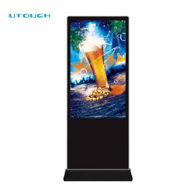 China Indoor 55 Inch Multimedia Touch Screen LCD Advertising Screens Kiosk Floor Stand Digital Signage for sale