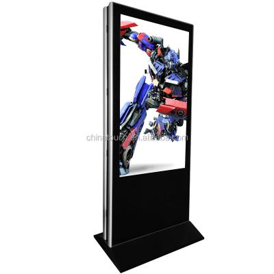 China Hot Sale Indoor 55 Inch Floor Standing Digital Signage LCD Dual Sides Advertising Dual Display Touch Screen Kiosk for sale