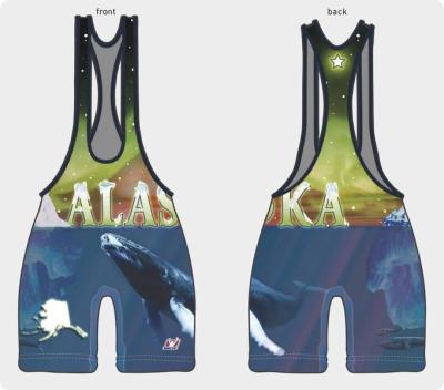 China Cheap Wholesale Custom Sublimation Men's Low Cut Singlet USA Wrestling Pro Wrestling Wear for sale