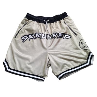 China Antibacterial Custom Basketball Shorts Embroidery In Mens Retro Just Don Mesh 100% Shorts for sale