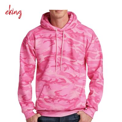 China Pink Hooded Sweater Men's Anti-pilling Sublimation Camouflage Hood Neck Without Camouflage Ribbed Bottom Blank Hoodie for sale