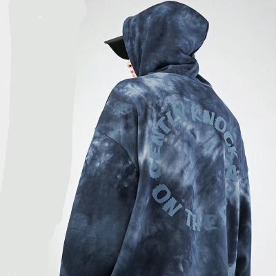 China Custom Men's Anti-Wrinkle Tie Dye Terry Acid Wash Hoodie Wholesale 100% Cotton for sale