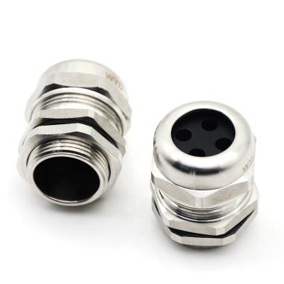 China M50 Ten Holes 304 Stainless Steel Smooth Outdoor Cable Gland Waterproof And Dustproof Ip68 15mm Per Hole for sale