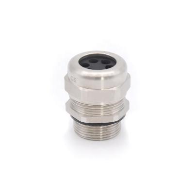 China M25 2-8 Holes Stainless Steel Cable Gland Holes Metal Cable Smooth Surface Multiple Joint Made in china for sale