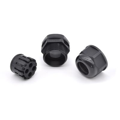 China M32 3-4-5-6 Holes Soft Surface Nylon Porous Plastic Cable Gland Waterproof Cable Connector for sale