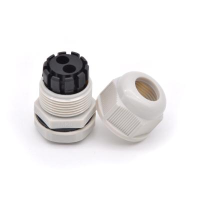 China CE rosh ip68 smooth surface m20 holes cable gland five holes waterproof nylon multi cable connector for sale