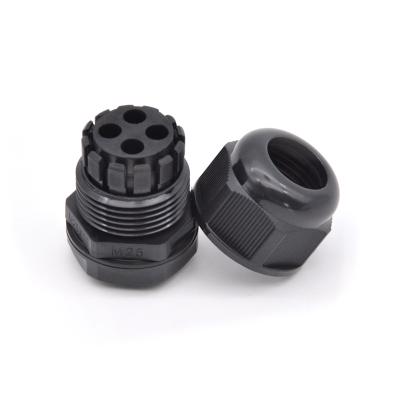 China CE soft outdoor rosh certificated ip68 nylon multi holes cable gland hole 6 thread waterproof page m g TNP m25 for sale