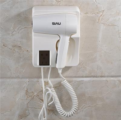 China Foldable Wall Mounted Hair Dryer DC Motor 1600W For Hotel Bathroom With Cool Wind for sale