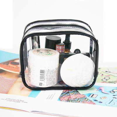 China Logo Lady Fashion Transparent Custom Made Durable Make UP Bag Waterproof Travel Makeup Case PVC Cosmetics Bag for sale