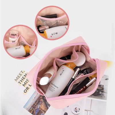 China Women Fashion Waterproof Custom Luxury Fashion and Travel Raincoats Make Up Pouch PU Leather Cosmetic Bag for sale