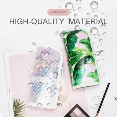 China Custom Logo Multifunction Polyester Fashionable Printing Waterproof Portable Makeup Eco-Friendly Traveling Cosmetic Bag for sale